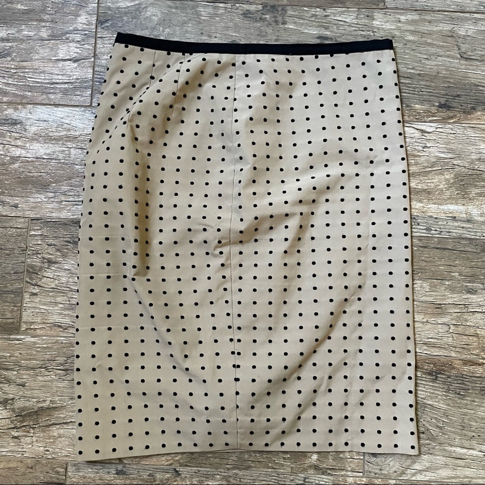 Polka Dotted High Waisted Pencil Skirt, Size 0